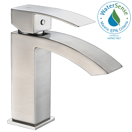 ANZZI Revere Single-Handle Low-Arc Bathroom Faucet in Brushed Nickel L-AZ074